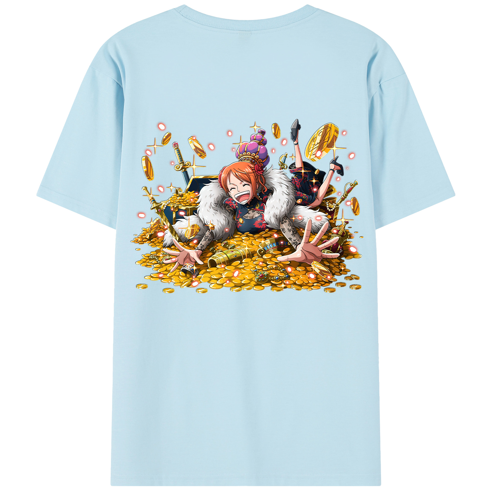 ワンピース ナミ ONE PIECE Nami 綿100％半袖Tシャツ（背面プリント）